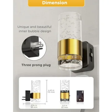 Elegant Night Lights with Adjustable Brightness