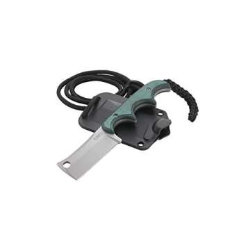 CRKT Minimalist Cleaver EDC Knife: Compact Everyday Carry Fixed Blade Knife, Folts Utility Knife with Bead Blast Finish, Resin Infused Fiber Handle, and Sheath 2383