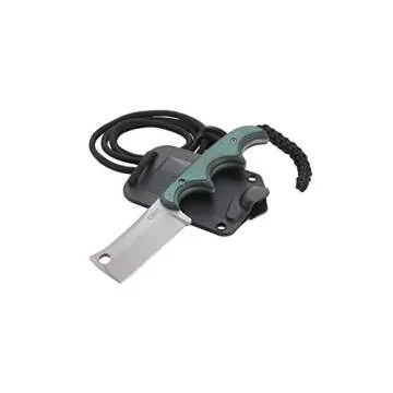 CRKT Minimalist Cleaver EDC Knife: Compact Everyday Carry Fixed Blade Knife, Folts Utility Knife with Bead Blast Finish, Resin Infused Fiber Handle, and Sheath 2383