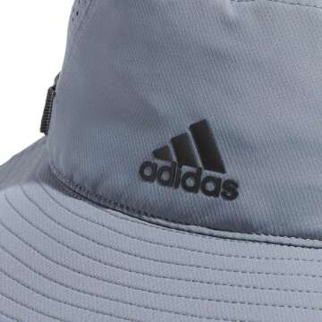 adidas Men's Victory Bucket Hat Outdoors and Sideline Wide Brim Style for Sun Protection, Grey/Black/4.0, Large-X-Large