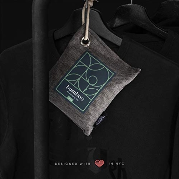 Bamboo Charcoal Odor Absorber 4-Pack for Fresh Air