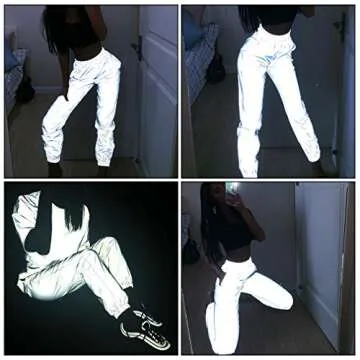 Women Reflective Jogger Pants for Active Lifestyle Festivities