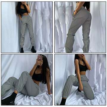 Women Reflective Jogger Pants for Active Lifestyle Festivities