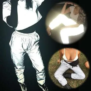 Women Reflective Jogger Pants for Active Lifestyle Festivities