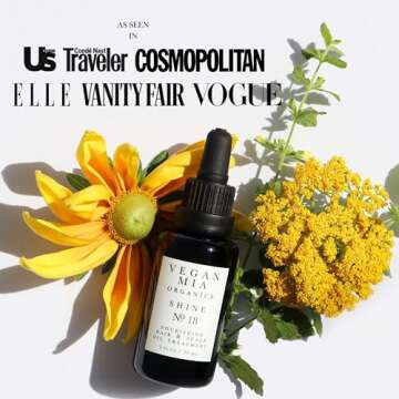 Vegan Mia USDA Organic Rosemary Oil for Hair Growth with Castor Oil & More - Scalp Oil Treatment & I...