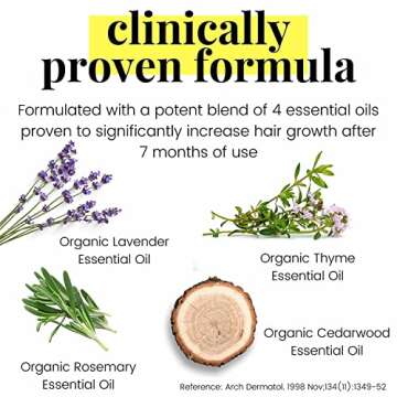 Vegan Mia USDA Organic Rosemary Oil for Hair Growth with Castor Oil & More - Scalp Oil Treatment & Intense Nourishment to Get Healthier, Thicker & Shiny Hair Naturally, 1 fl oz Bottle