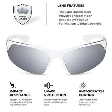 Xagger Polarized Sports Sunglasses for Men Women UV400 Wrap Around Baseball Softball Running Cycling Glasses