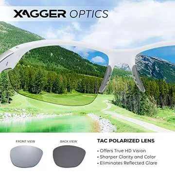Xagger Polarized Sports Sunglasses for Men Women UV400 Wrap Around Baseball Softball Running Cycling Glasses