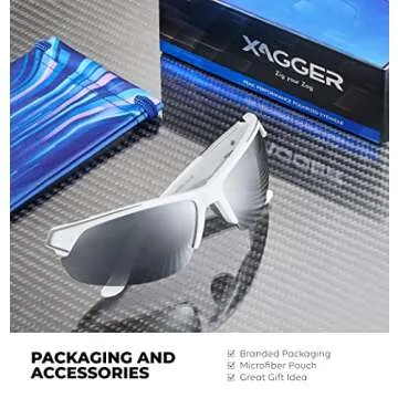 Xagger Polarized Sports Sunglasses for Men Women UV400 Wrap Around Baseball Softball Running Cycling Glasses