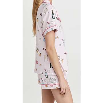 BedHead Women's Brunch Shorty PJ Set - Pink Organic Cotton