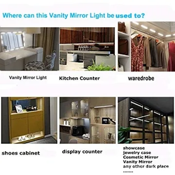 10ft LED Vanity Mirror Lights - Dimmable & Easy Install