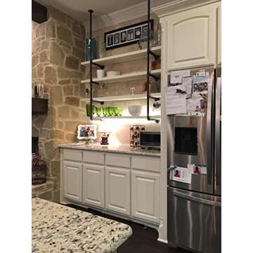 Industrial Retro Wall Mount Iron Pipe Shelf Hung Bracket Diy Storage Shelving Bookshelf (2 pcs)