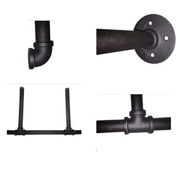 Industrial Retro Pipe Shelf Bracket for Stylish Storage