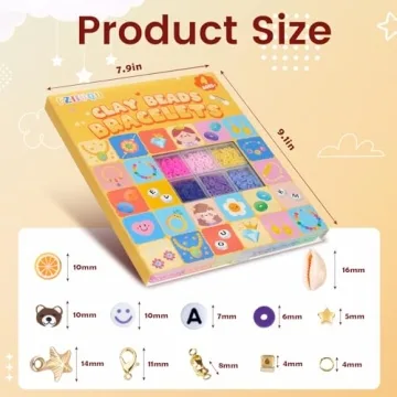 FZIIVQU Creative Clay Beads Kit for Kids Ages 6-12