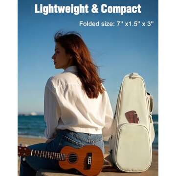 Musbeat Ukulele Stand - Elegant Portable Holder, Ideal for All Sizes, Perfect for Home & Travel
