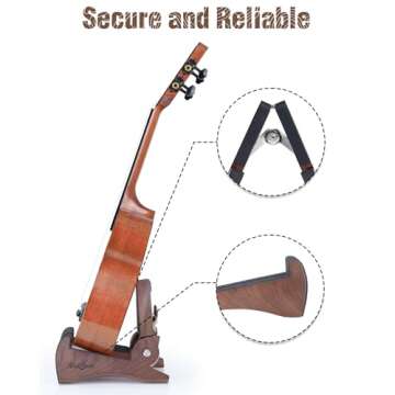 Musbeat Portable Ukulele Stand for All Sizes - Elegant Design
