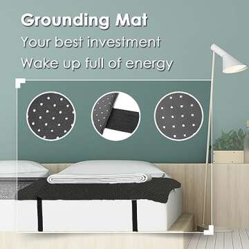 Grounding Mat, Breathable Grounding Mats Plus Grounding Cord Grounding Sheet for Better Sleep, Reduce Stress Grounding Pad (27"x71"Half Size)