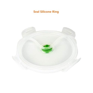 CARTINTS Green Silicone Collapsible Food Storage Containers-Prep/Storage Bowls with Lids - Round Silicone Food Storage Containers - Microwave and Freezer Safe 3Pack