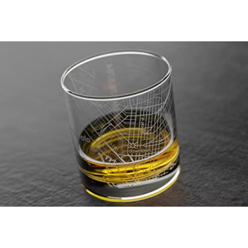 Engraved Buffalo NY Map Rocks Glass for Whiskey Lovers