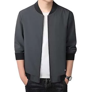 Lightweight FoxQ Men's Bomber Jacket for Casual Style