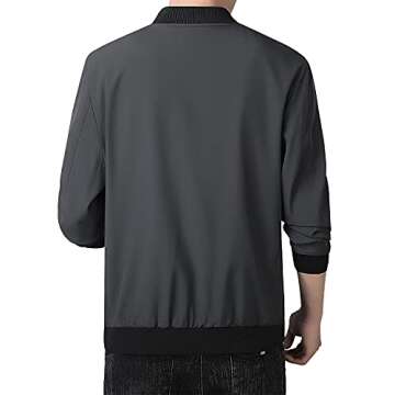 Lightweight FoxQ Men's Bomber Jacket for Casual Style