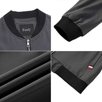 Lightweight FoxQ Men's Bomber Jacket for Casual Style