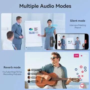 Oraolo USB-C Mini Wireless Lavalier Microphone for iPhone Android, 2 Pack Professional Lapel Mics for Recording, Clip-on Mic with Noise Reduction, Lav Mic for Interview TikTok Vlog YouTube