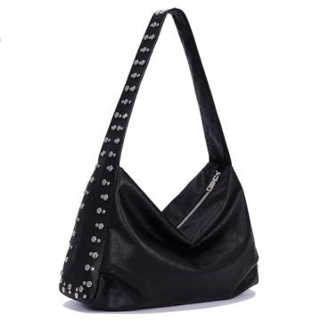 GETERUUV Hobo Bags for Women Studded Shoulder Bag Faux Leather Tote Bag Shoulder Handbag Large Y2k H...