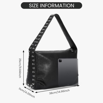 GETERUUV Hand Studded Hobo Bag for Women