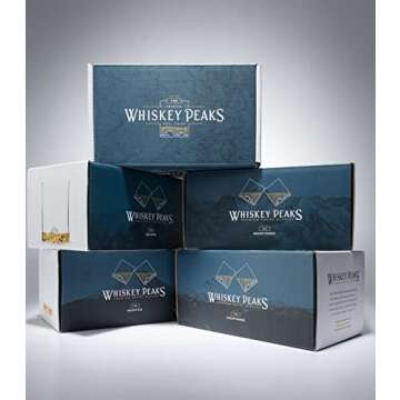 Huckberry Whiskey Peaks Mountain Bar Glasses Set of 2