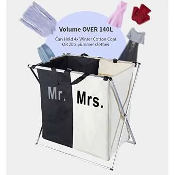 140L Laundry Hamper - Stylish Cloth Sorter & Organizer for Home