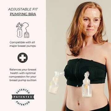 Hands-Free Pumping Bra for Breastfeeding Moms - Comfortable & Adjustable - L+