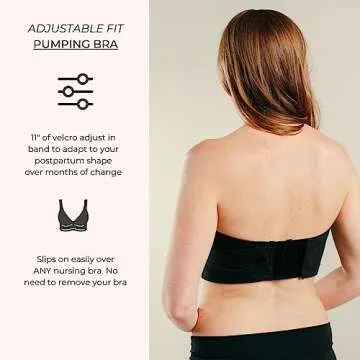 Hands-Free Pumping Bra for Breastfeeding Moms - Comfortable & Adjustable - L+