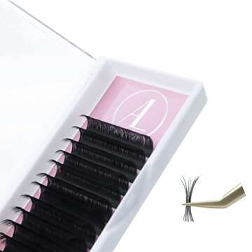 ALLOVE Cashmere Eyelash Extension Classic Lash Extensions 0.07 D Curl 15-20mm Mixed Tray Individual Volume Lash Extensions Lash Trays for Lash Extensions Supplies Single Eyelash Extensions