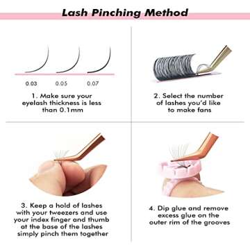 ALLOVE Cashmere Eyelash Extension Classic Lash Extensions 0.07 D Curl 15-20mm Mixed Tray Individual Volume Lash Extensions Lash Trays for Lash Extensions Supplies Single Eyelash Extensions