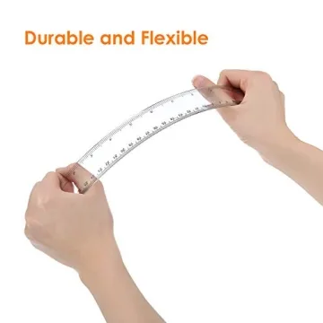 EBOOT 20 Pack Rulers - Clear 12 Inch Flexible Measuring Tools