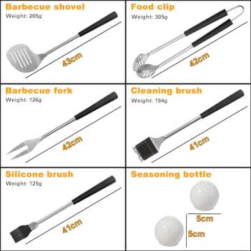 Jishi Golf Gifts for Men Dad Grilling 8pcs Golf Grill Set, Stocking Stuffers for Adults Men Golfers Husband Birthday Christmas White Elephant Gifts for Adults Funny Golf BBQ Tools Accessories Utensils