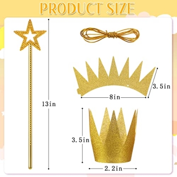 Magical Star Wand & Gold Crowns for Cosplay and Parties