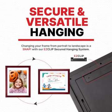 Dynamic Frames Li’l Davinci Art Cabinet, Stores up to 50 Pieces of 8.5 x 11 inch Art, Outer Wooden Frame Dimensions 11.75 x 14.75 inches, Changeable Kids Art Frame, Front Opening, Cherry