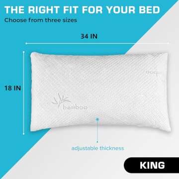 Xtreme Comforts Pillows for Sleeping - GreenGuard Gold Certified Adjustable King Memory Foam Pillow ...