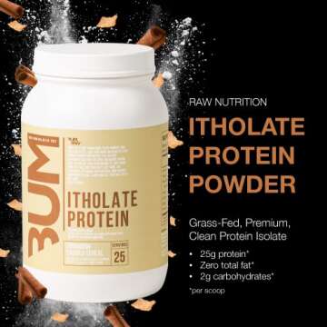 RAW Whey Isolate Protein Powder, Cinnamon Crunch (CBUM Itholate Protein) - 100% Grass-Fed Sports Nut...