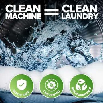 Renuv Heavy Duty Washer Cleaner Tablets for Odor-Free Laundry