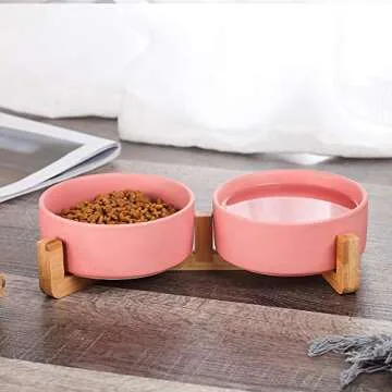 Stylish HCHLQLZ Rose Pet Bowls for Dogs and Cats