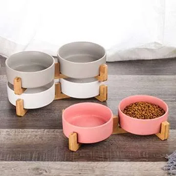 Stylish HCHLQLZ Rose Pet Bowls for Dogs and Cats