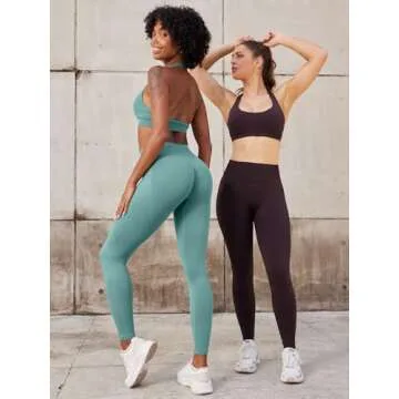 YEOREO Eileen Hidden Scrunch Butt Workout Leggings for Women Lifting Seamless Mid Low Waist 25" Gym Fitness Yoga Pants with Tummy Control Pistachio-S
