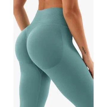 YEOREO Eileen Hidden Scrunch Butt Workout Leggings for Women Lifting Seamless Mid Low Waist 25" Gym Fitness Yoga Pants with Tummy Control Pistachio-S