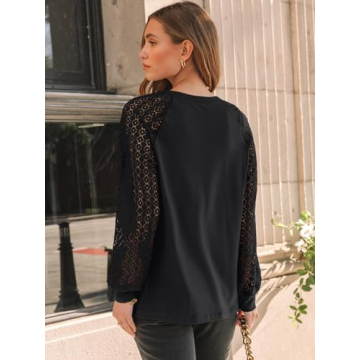 AUTOMET Lace Long Sleeve Tops for Stylish Outfits