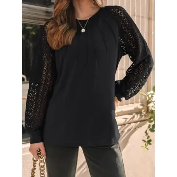 AUTOMET Lace Long Sleeve Tops for Stylish Outfits