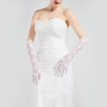 Elegant Elbow Length Lace Gloves for Women