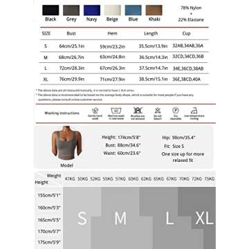 QINSEN Womens Thin Straps Push Up Sports Bra Medium Support Strappy Yoga Bras Beige S